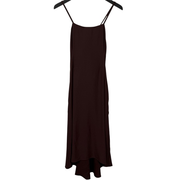 Vince Size S Walnut Brown Strappy Tank Midi Dress With Pockets - Picture 2 of 7